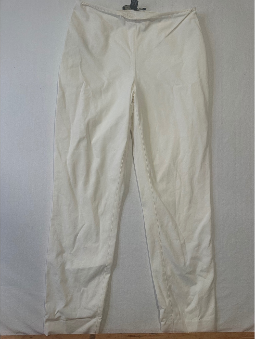 Ralph Lauren Black Label Women’s Stretch Skinny Pants Cream Size 4 Cotton Blend
